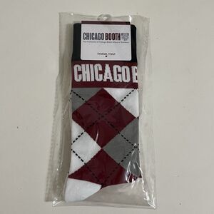 The University of Chicago Booth School of Business Argyle Dress Socks NWT